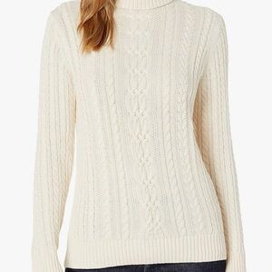 Lands End Cable Turtleneck Sweater.